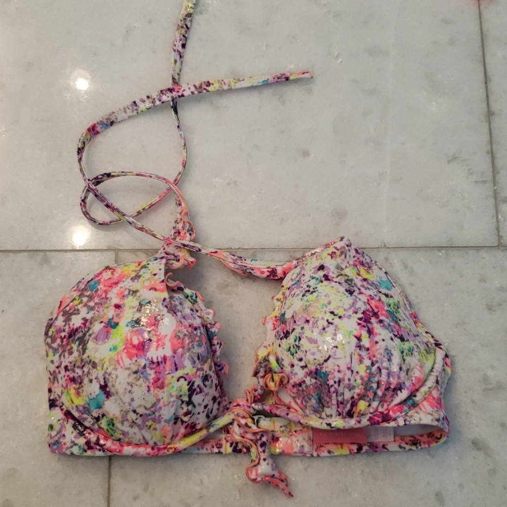 Victoria's secret swim high tie halter 34D